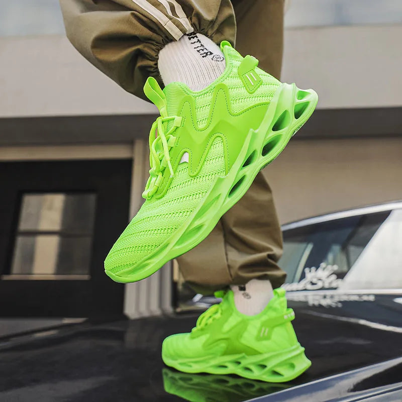 Men's Sneakers 2024 New Fashion Blade Sports Running Shoes Soft Sole Cushioning Outdoor Walking Shoes Casual Men's Shoes