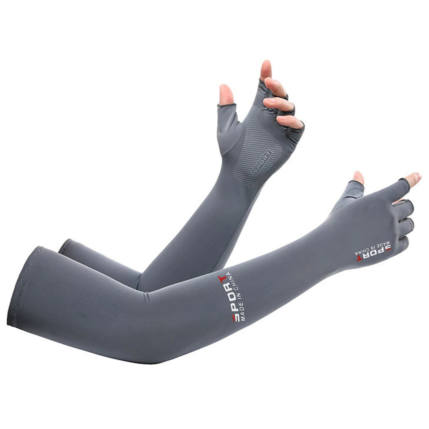 Summer Anti-UV Cooling Ice Silk Arm Sleeves Breathable Stretchy Cover UV Protection Sun Sleeves for Cycling Running Sports