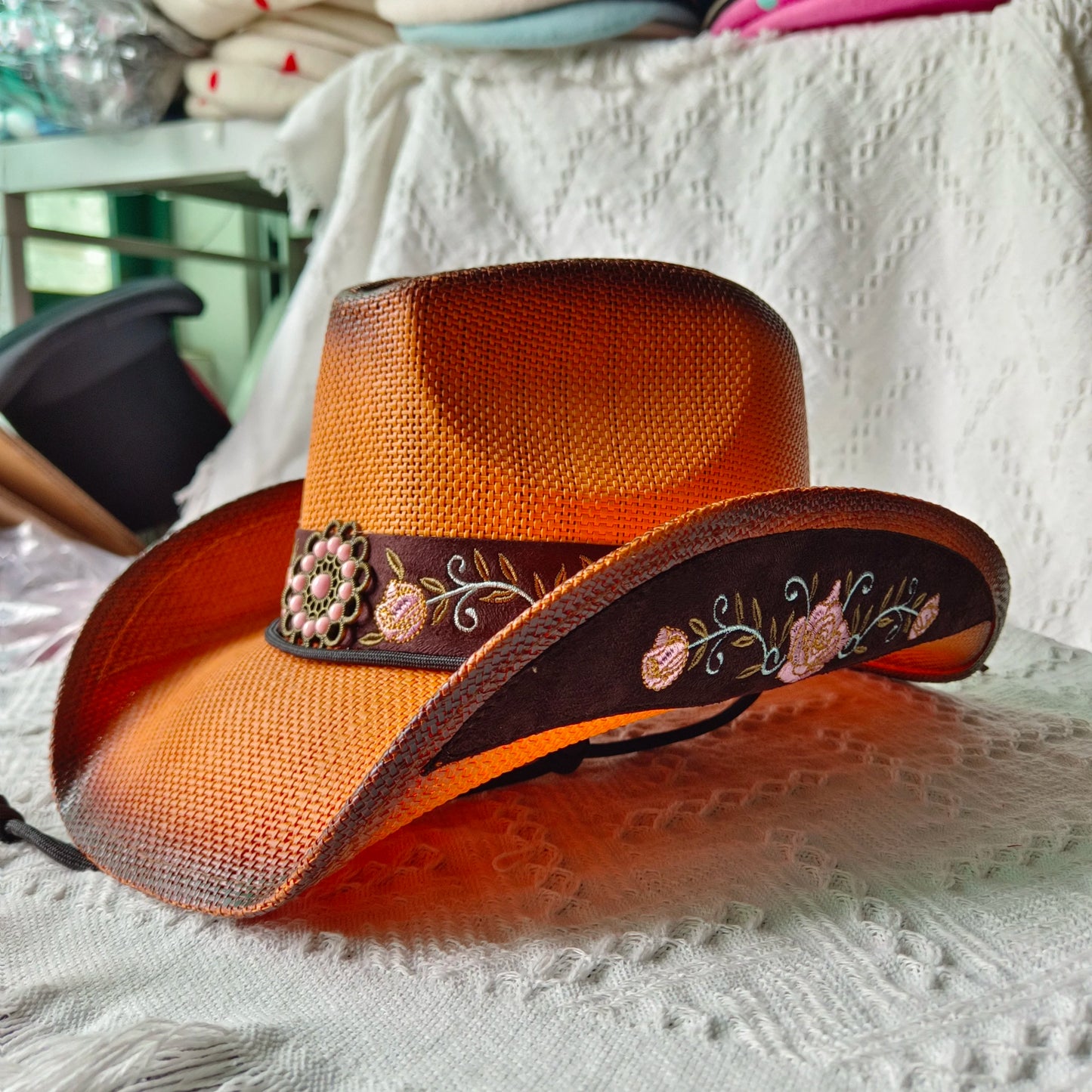 hats straw cowgirl western hat mexican hat retro curling hat western cowboy hat outdoor riding hat travel sports hat