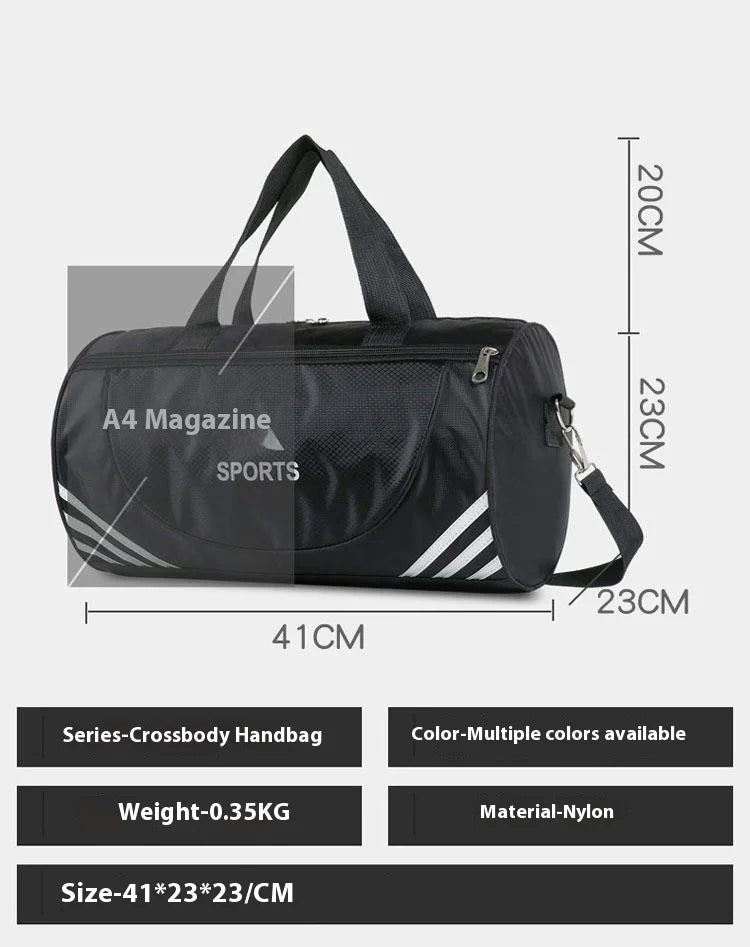 Handbag for Men and Women, Sports Yoga Swimming Fitness Bag, Handheld Cylinder Large Capacity Lightweight Business Travel Bag