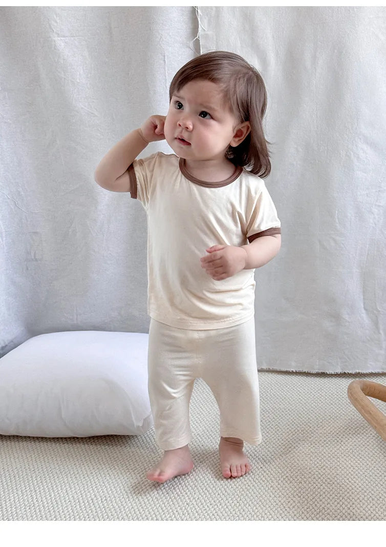 Baby Boys Girls Pajama Set Loungewear Two-piece Set Toddler Kids Pajamas Sleepwear
