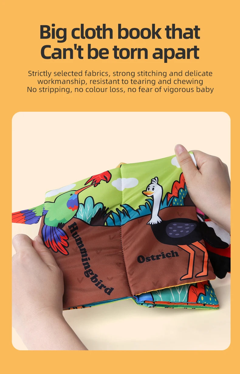 Baby Cloth Book 6 Pages 0-3 Year Old Early Education Parent-child Interaction Baby Toys For 0-3 Year Old Newborn Gifts
