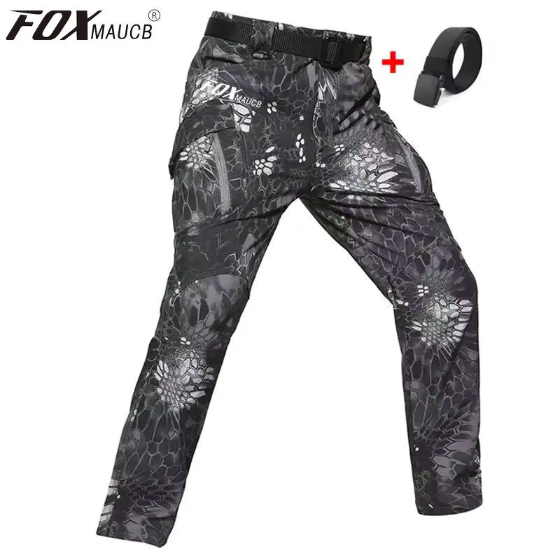 FOXMAUCB Cycling Long Pants Men Mountain Bike Trousers Motocross Bicycle Tactical Cargo Bottoms Enduro Pant Pantalon Ciclismo
