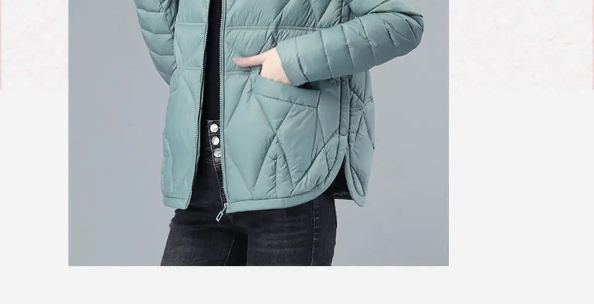 Women's Loose Casual Winter Padded Coat, Lightweight, Short Down, Cotton Jacket, Female, New Fashion, Large Size, Autumn, 2024