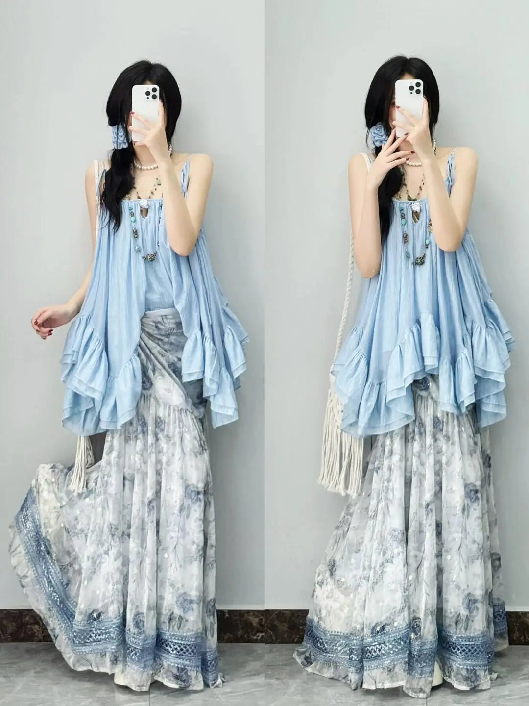 Women Clothes Summer Y2k Tops Sleeveless Solid Vest Irregular Ruffles Loose Camis Fashion Sweet Vintage Tanks 2025 Ropa Mujer