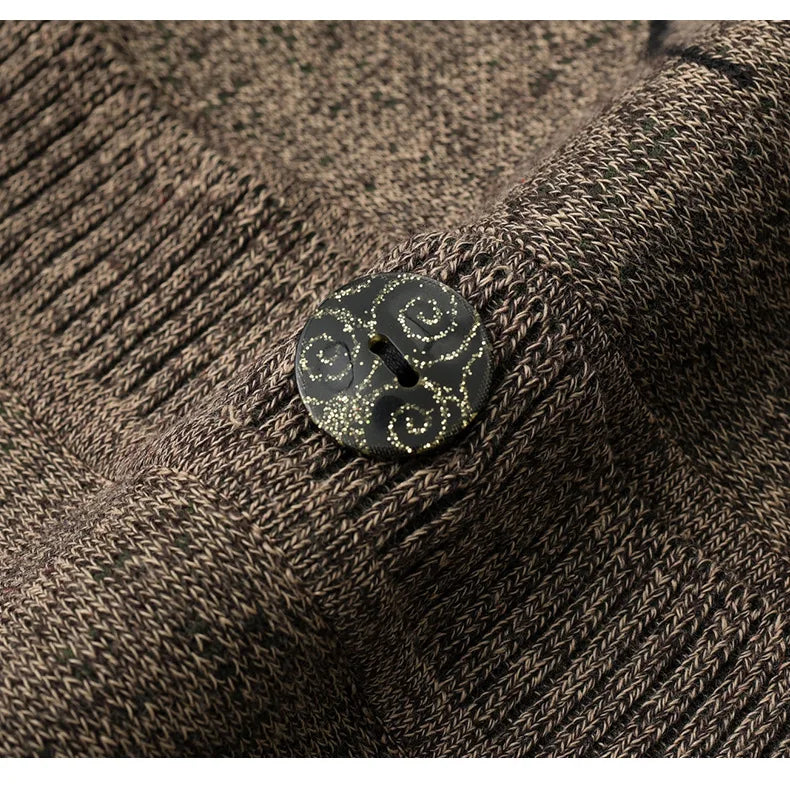 Korean Women's Clothes New Knit Woolen Printed Cardigan Coat Middle Aged Mother Knitwear Tops Vintage Grandma Sweater Jacket