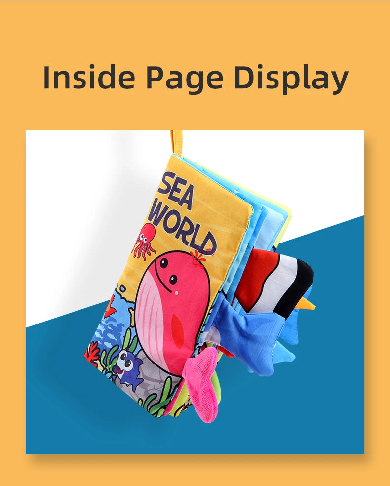 Baby Cloth Book 6 Pages 0-3 Year Old Early Education Parent-child Interaction Baby Toys For 0-3 Year Old Newborn Gifts