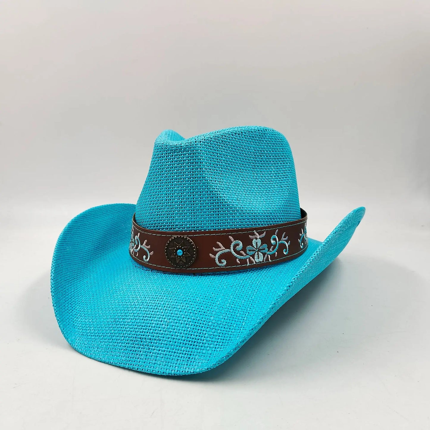 hats straw cowgirl western hat mexican hat retro curling hat western cowboy hat outdoor riding hat travel sports hat