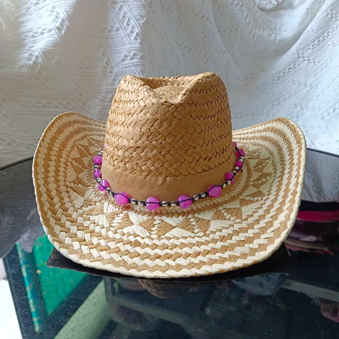 hats straw cowgirl western hat  mexican hat  retro curling hat western cowboy hat outdoor riding hat travel sports hat