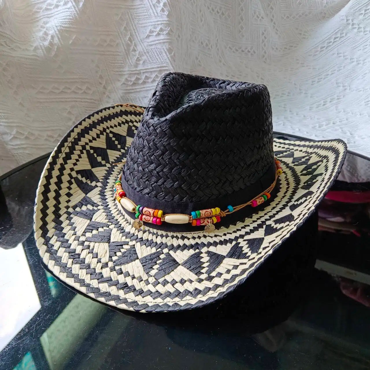 hats straw cowgirl western hat  mexican hat  retro curling hat western cowboy hat outdoor riding hat travel sports hat