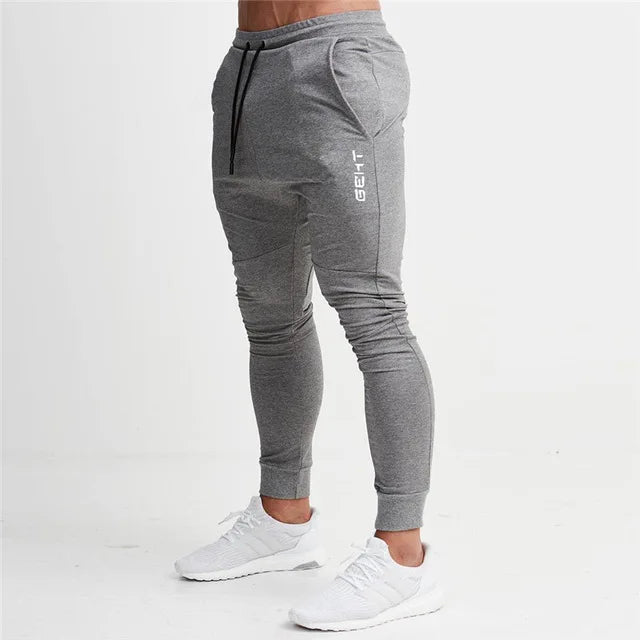 2024 GEHT brand Casual Skinny Pants Mens Joggers Sweatpants Fitness Workout Brand Track pants New Autumn Male Fashion Trousers