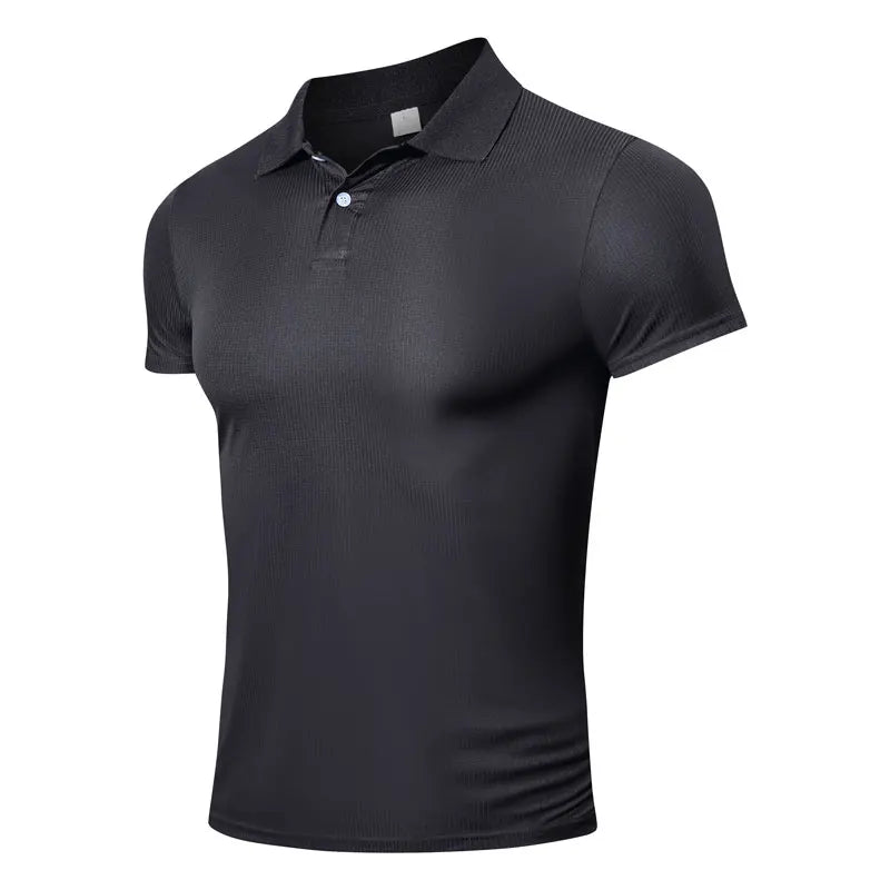 Polo t shirt Quick Dry Short Sleeve Sport T Shirt Gym Jerseys Fitness Shirt Trainer Running T-Shirt For men With Collar t-shirts