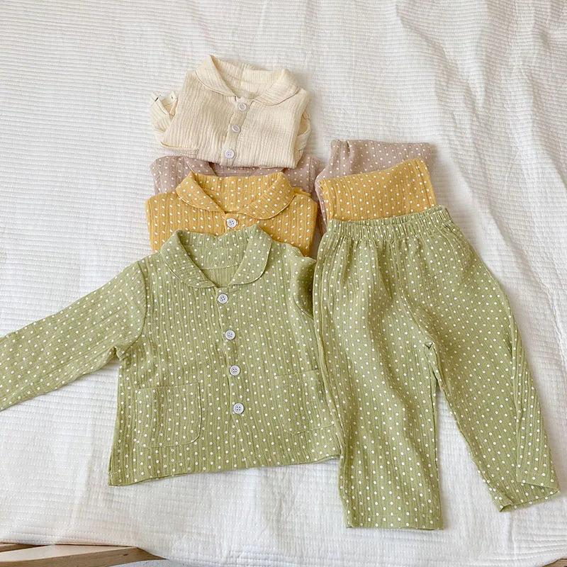 Kids Pajama Set Brief Boys Sleeper Wear Girls Sleeping Set Children Indoor Clothes