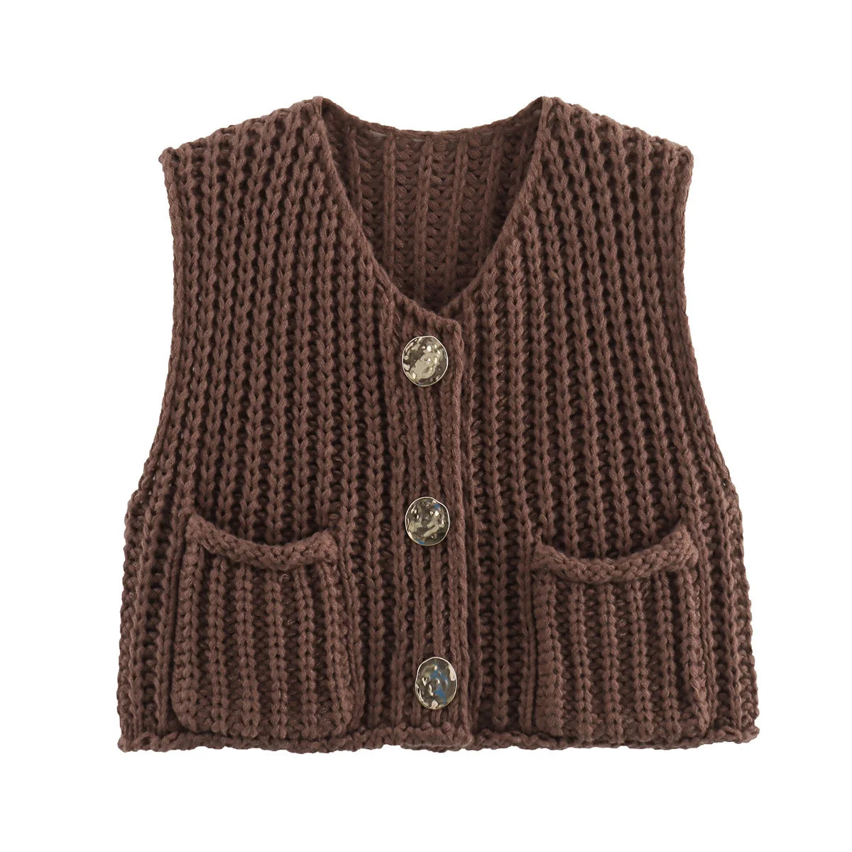 Women's 2024 Chic Vintage O Neck Pullover Thick Needle Knitted Sweater Casual Chic Tops for Spring Season