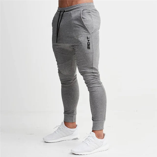 2024 GEHT brand Casual Skinny Pants Mens Joggers Sweatpants Fitness Workout Brand Track pants New Autumn Male Fashion Trousers