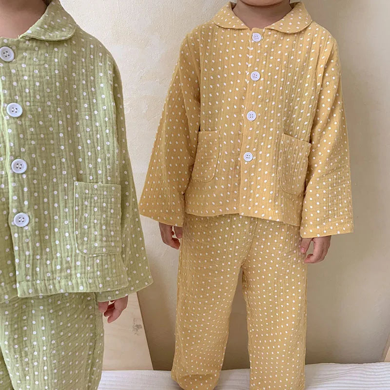 Kids Pajama Set Brief Boys Sleeper Wear Girls Sleeping Set Children Indoor Clothes