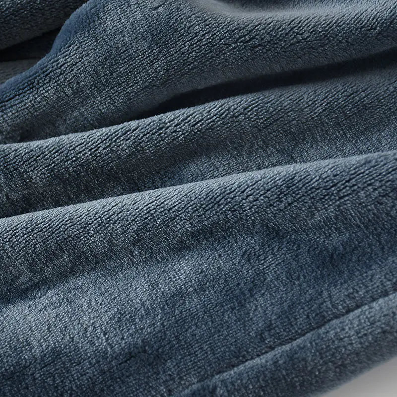 Men'Pajamas Warm Sleepwear Men Flannel Winter Thick Pajama Male Thick Long Sleeve Pijama Casual Pyjamas Fleece Sleep