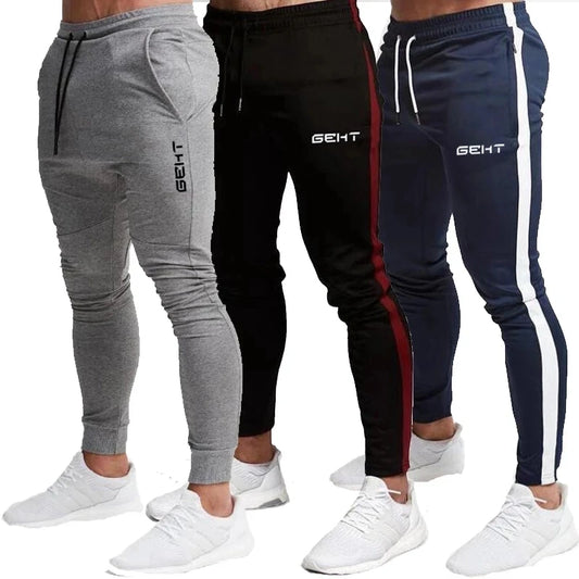 2024 GEHT brand Casual Skinny Pants Mens Joggers Sweatpants Fitness Workout Brand Track pants New Autumn Male Fashion Trousers