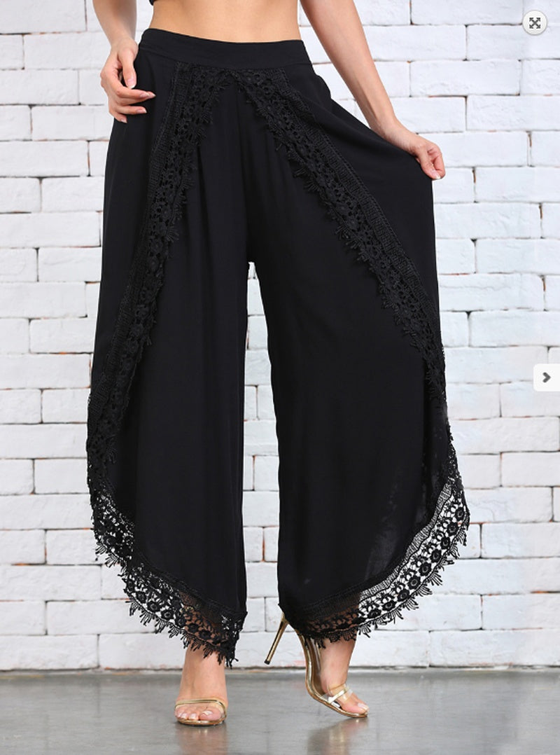 Women Fashion Pants Loose  Harem Sports Long Pant Lace Beach Light women's clothing Summer Trousers