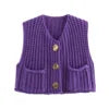 Women's 2024 Chic Vintage O Neck Pullover Thick Needle Knitted Sweater Casual Chic Tops for Spring Season