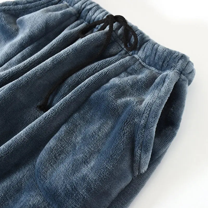 Men'Pajamas Warm Sleepwear Men Flannel Winter Thick Pajama Male Thick Long Sleeve Pijama Casual Pyjamas Fleece Sleep