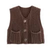 Women's 2024 Chic Vintage O Neck Pullover Thick Needle Knitted Sweater Casual Chic Tops for Spring Season