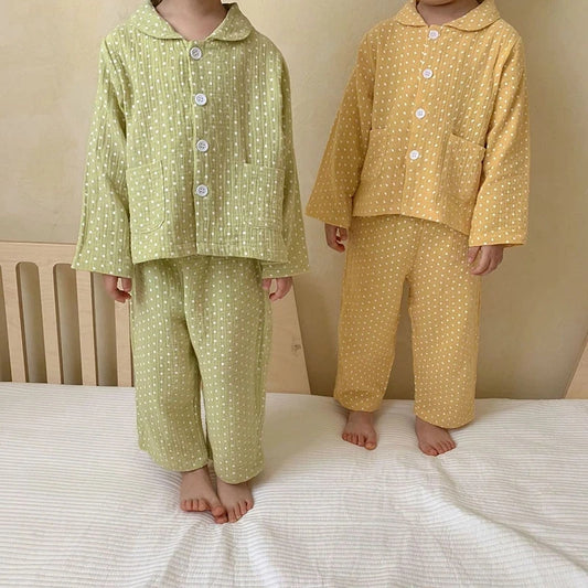 Kids Pajama Set Brief Boys Sleeper Wear Girls Sleeping Set Children Indoor Clothes