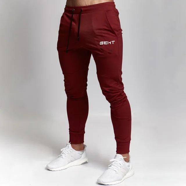 2024 GEHT brand Casual Skinny Pants Mens Joggers Sweatpants Fitness Workout Brand Track pants New Autumn Male Fashion Trousers