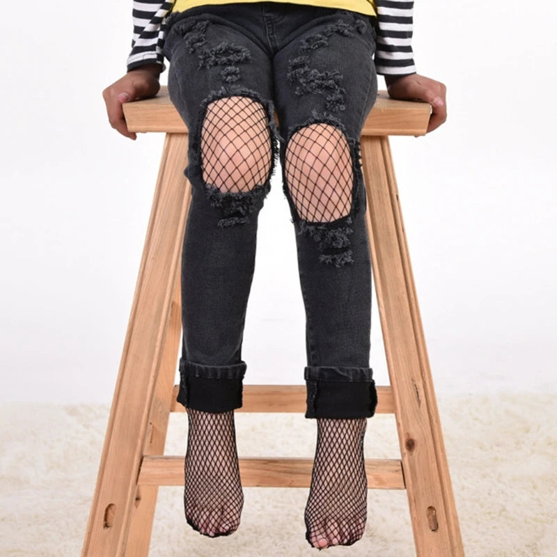 Girls Tights Princess Fishnet Cotton Baby Girl's One-Piece Pantyhose Baby Spring Summer New Style Trousers Lace Stocking