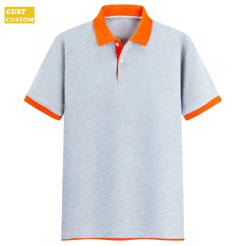 Polo Shirt High Quality Shirts For Men  Custom Logo 65% Cotton 35% Fiber