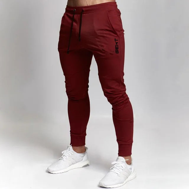 2024 GEHT brand Casual Skinny Pants Mens Joggers Sweatpants Fitness Workout Brand Track pants New Autumn Male Fashion Trousers