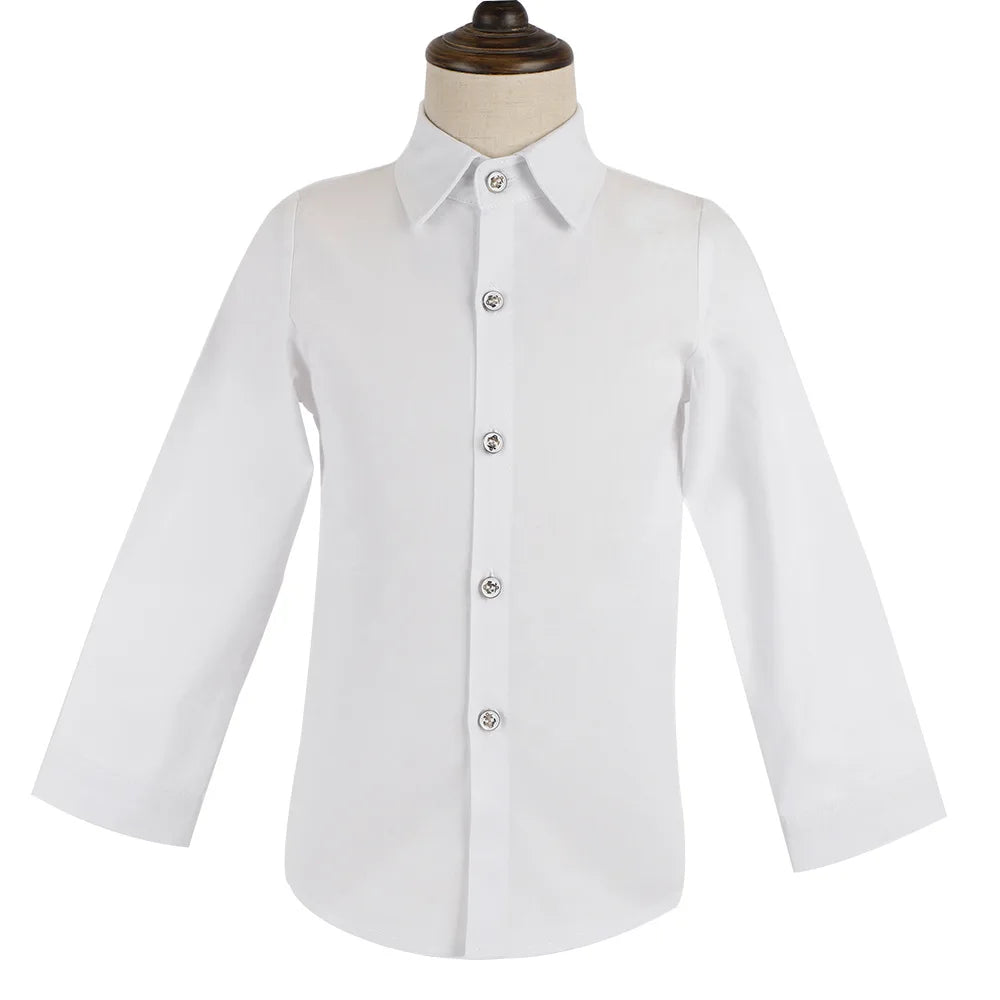 T Shirt for Boys School Kids White Performance Blouse Clothe Kids Teenage Boys Girls Turn Down Collar Birthday Formal Prom Shirt