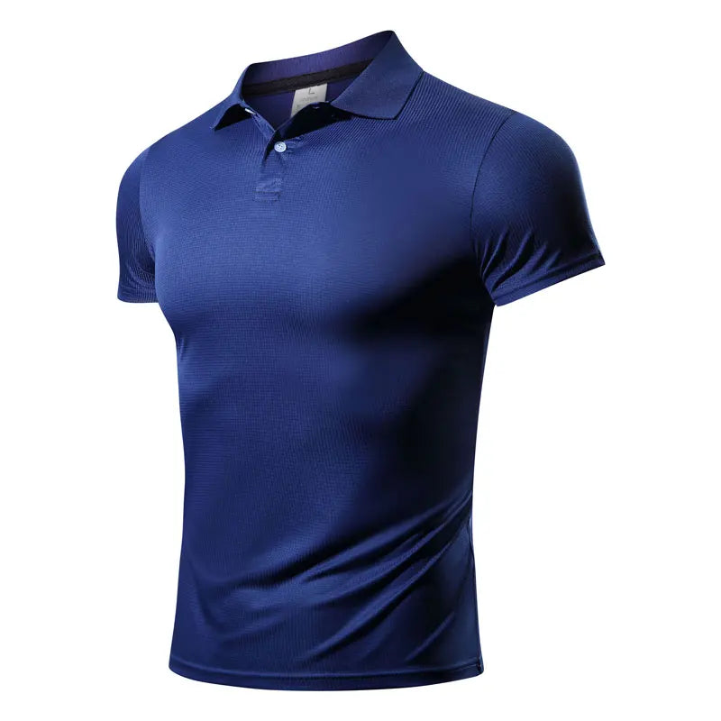 Polo t shirt Quick Dry Short Sleeve Sport T Shirt Gym Jerseys Fitness Shirt Trainer Running T-Shirt For men With Collar t-shirts
