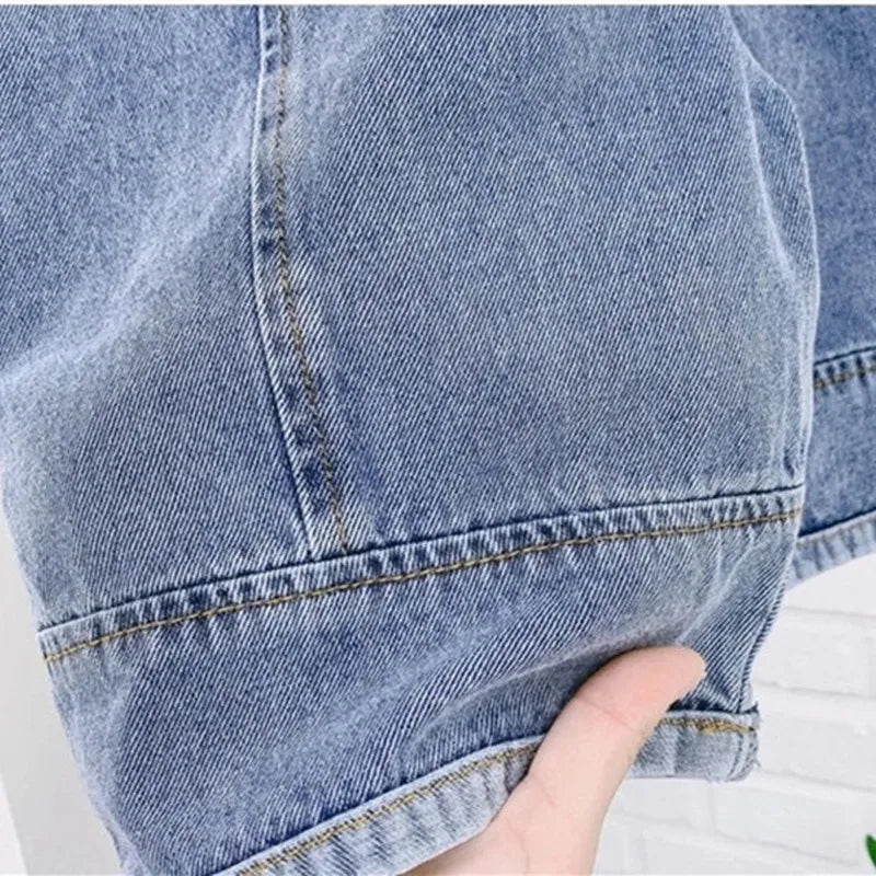 2025 Autumn New Children Loose Overalls Baby boys girls casual Jean Jumpsuit Solid Outwear Cloth 1-7Y Kids high qualit bib pants