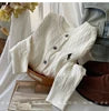 New Autumn Winter Solid Color O-Neck Twist Cable Cardigan Sweater Tops Women's Clothing