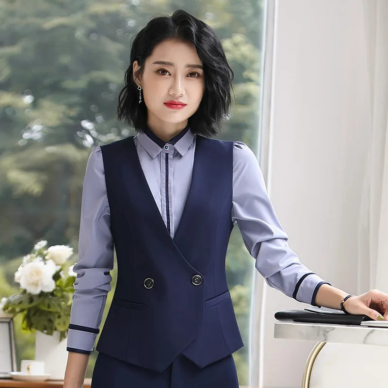 2019 Summer Women's Suit Vest Jacket Sleeveless Casual Elegant Coats Female Short Vest Ladies Business Waistcoat Jacket R430