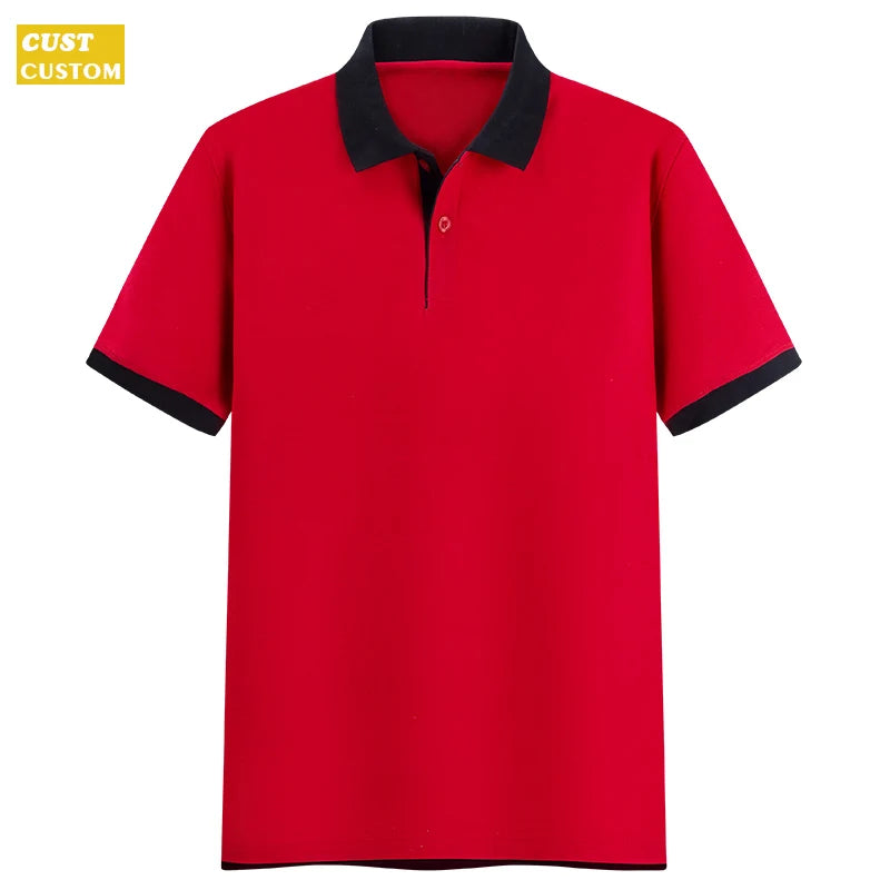 Polo Shirt High Quality Shirts For Men  Custom Logo 65% Cotton 35% Fiber