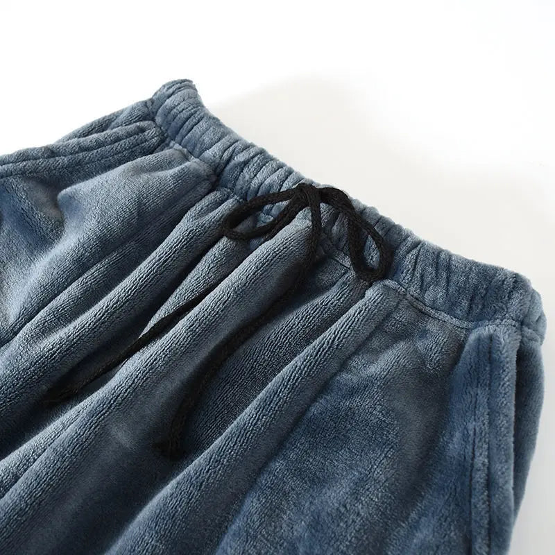 Men'Pajamas Warm Sleepwear Men Flannel Winter Thick Pajama Male Thick Long Sleeve Pijama Casual Pyjamas Fleece Sleep