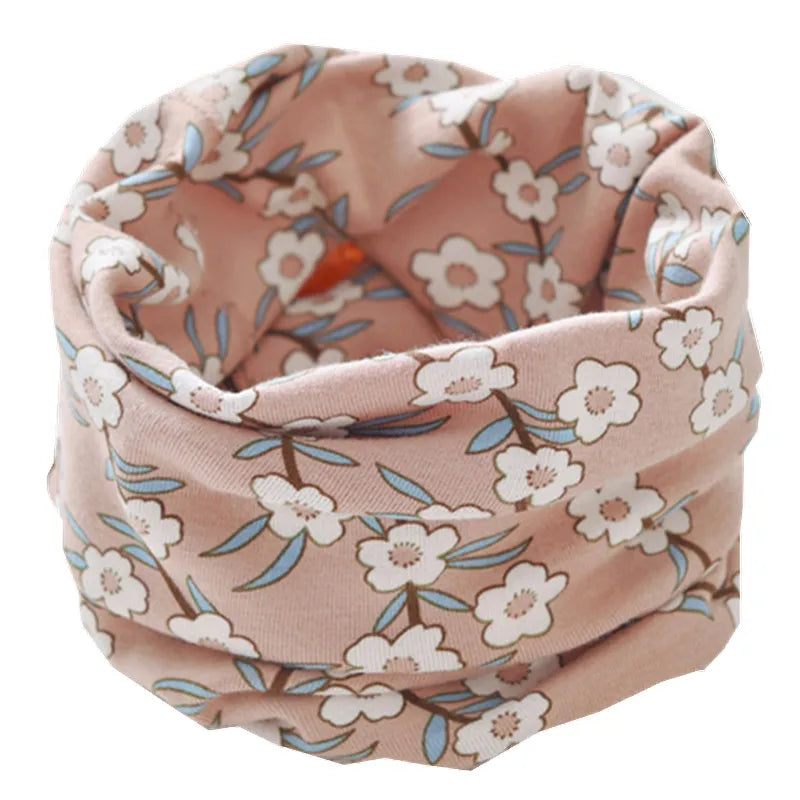 New Autumn Winter Girls 100% Cotton Scarf Children Scarf Bibs LIC Boys Girls O Ring Scarf Lovely Kids Collar Children Bufandas