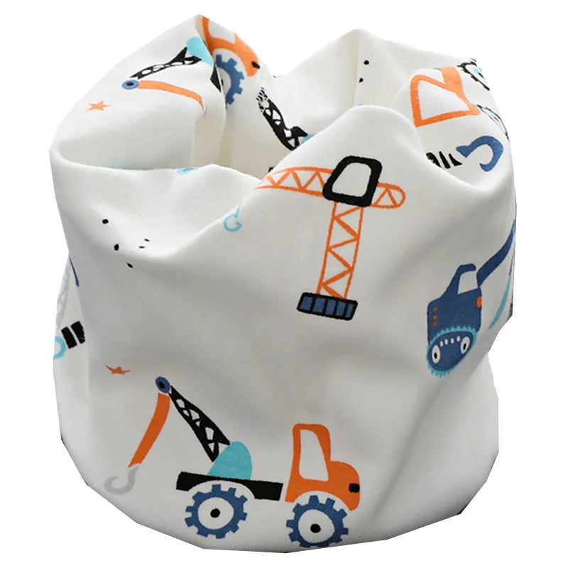 New Autumn Winter Girls 100% Cotton Scarf Children Scarf Bibs LIC Boys Girls O Ring Scarf Lovely Kids Collar Children Bufandas