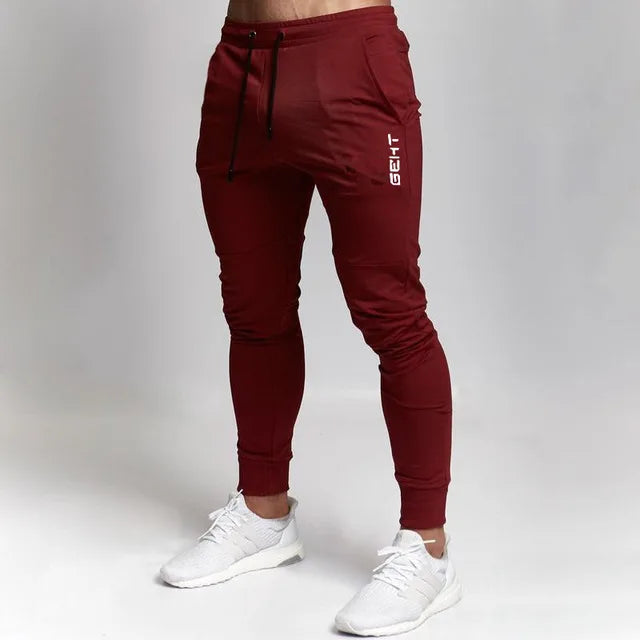 2024 GEHT brand Casual Skinny Pants Mens Joggers Sweatpants Fitness Workout Brand Track pants New Autumn Male Fashion Trousers