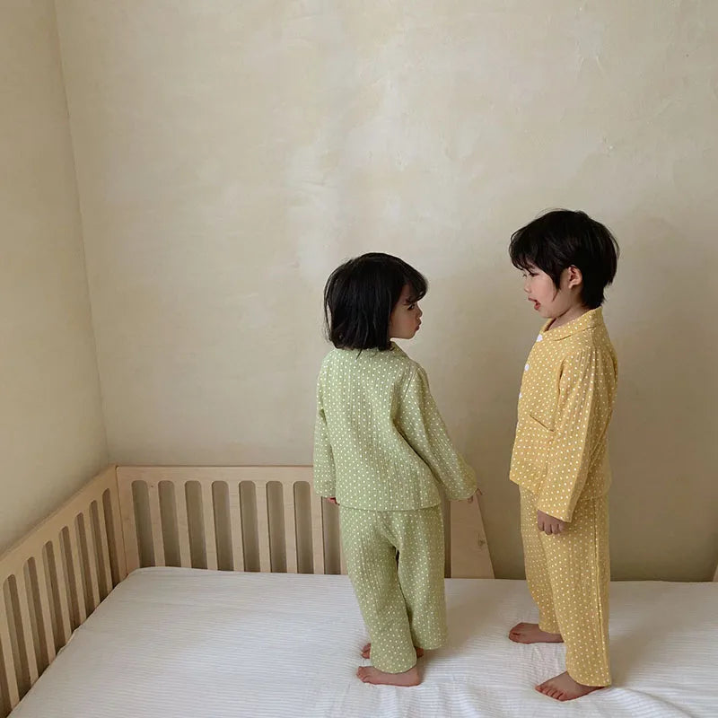 Kids Pajama Set Brief Boys Sleeper Wear Girls Sleeping Set Children Indoor Clothes