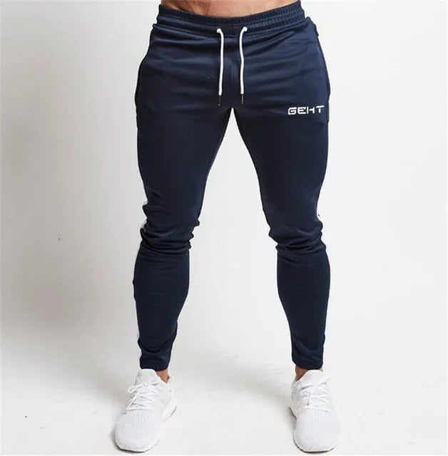 2024 GEHT brand Casual Skinny Pants Mens Joggers Sweatpants Fitness Workout Brand Track pants New Autumn Male Fashion Trousers