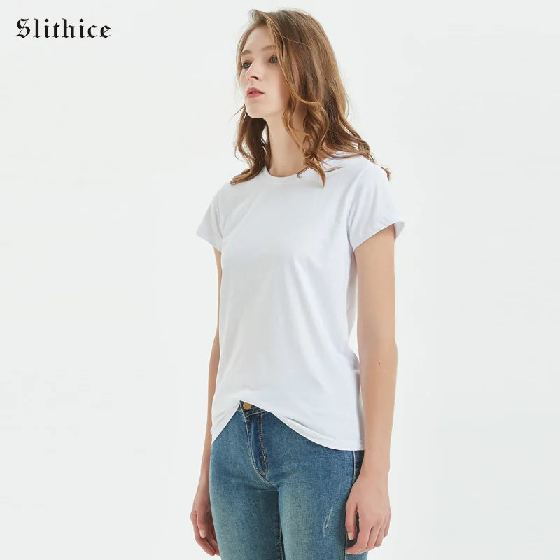 Fashion Spanish Women T-shirts camiseta de mujer Short sleeve tops Casual Cotton woman tshirt tee black white