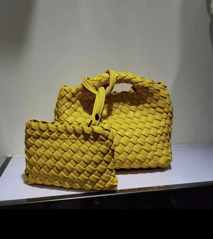 Hanrted Woven  Buet Bag Women's Crossbody Handbag Handheld Basket Bag Sli American Retro Sle Daily Use