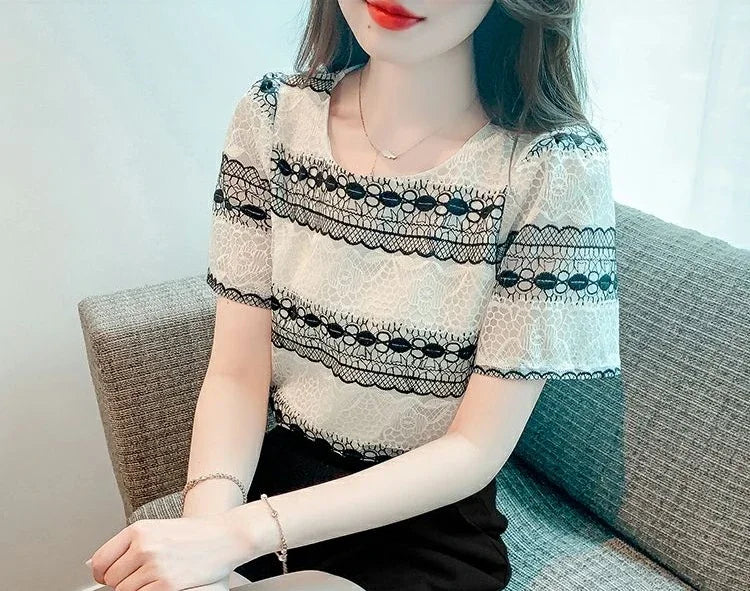 Summer Outfit T Shirt for Striped Women Woman Tops Japanese Vintage Clothes Fashion Tee Cheap Clothing Sales Korean Reviews Many
