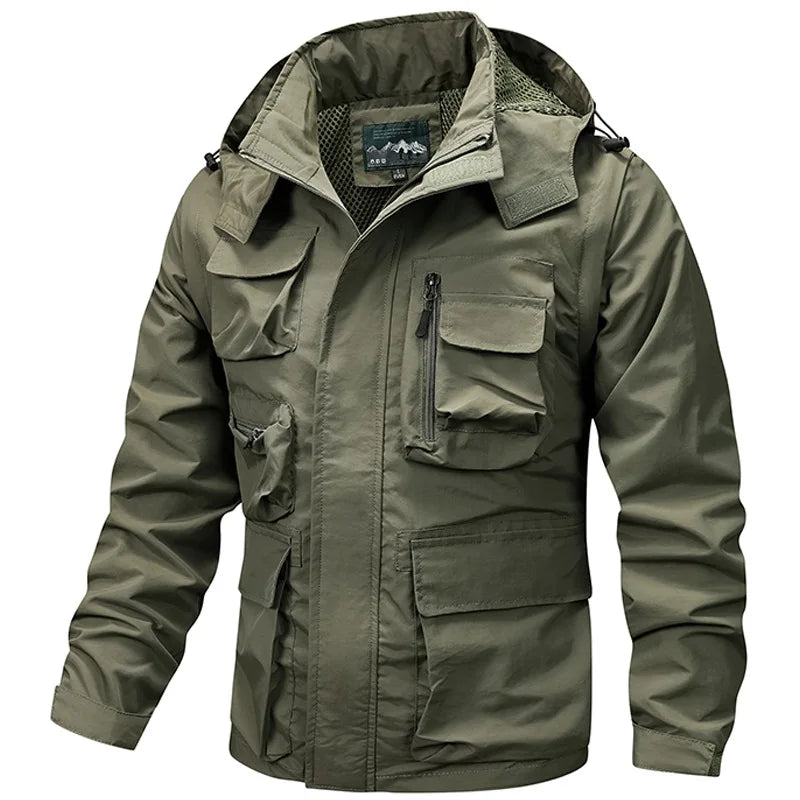 Jackets Men Coats Hooded Zipper Coat Pockets Casual Loose Coat Full Sleeve Elegant Splice Autumn Winter Jacket Solid 2024