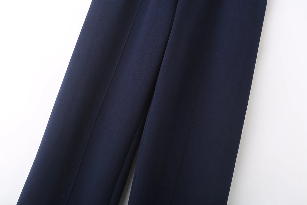 TRAFZR Cotton Zipper Cardigan Sets To Woman 2024 Tracksuit Suits Baggy Pants Sportswear Women Sweater 2 Piece Set Women Outfits