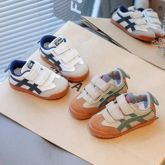 2025 Spring and Autumn New Korean Edition Children's Single Shoes Casual Running Shoes Baby Walking Shoes