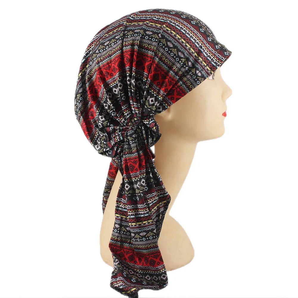 Top Sale Fashion New Women Beanies Skullies Arab Middle East Lady Hat Headwrap Tube Turban Bonnet Headwear Underscarf Hats